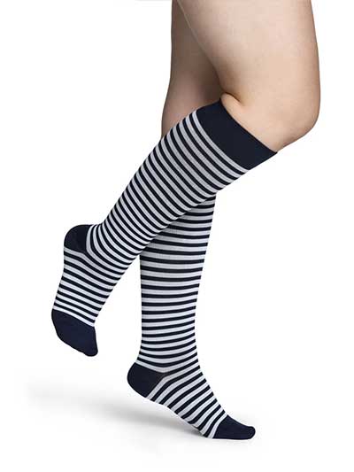 Striped Sigvaris Compression Socks, Windsor, Lakeshore